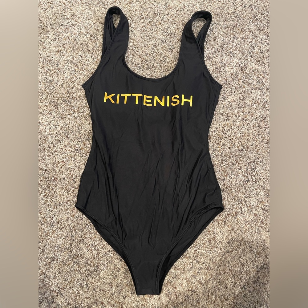 Kittenish black one piece
